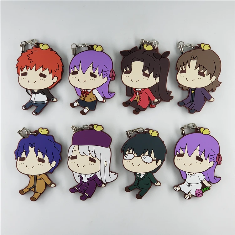 Резиновый брелок для ключей с изображением судьбы/ночи FSN аниме Ширу эмия Рин тоhsaka Сакура убил айлясвиль фон Айнцберн