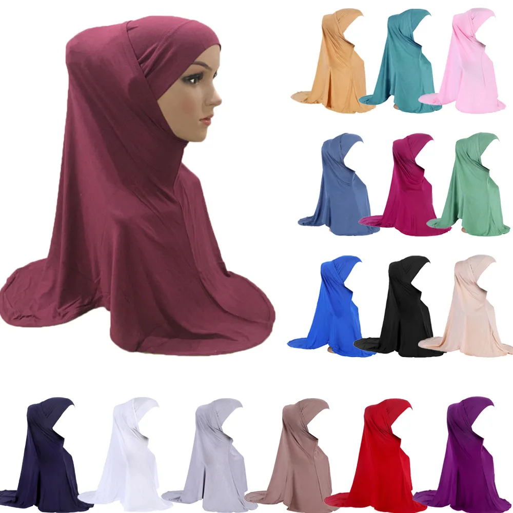 

2pcs Amira Hijab Bone Bonnet Muslim Women Underscarf Head Wrap Shawl Islamic Prayer Scarf Inner Cap Turban Arab Headscarf Covers