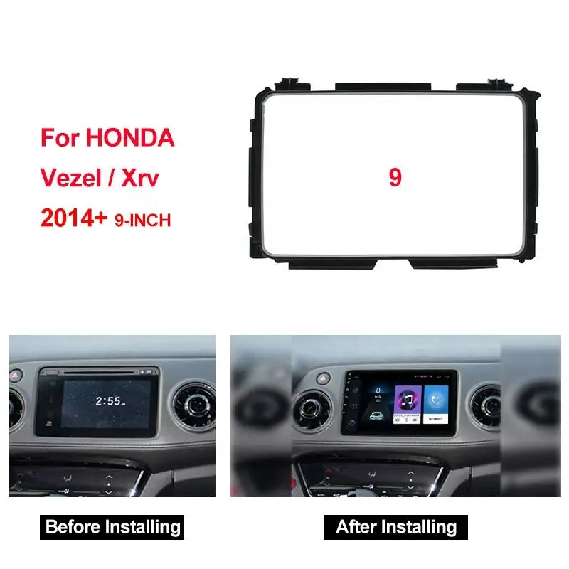 

9 Inch Car Radio Fascia Frame 2DIN Install Panel Dashboard For 2015 HONDA VEZEL/ HRV/ XRV