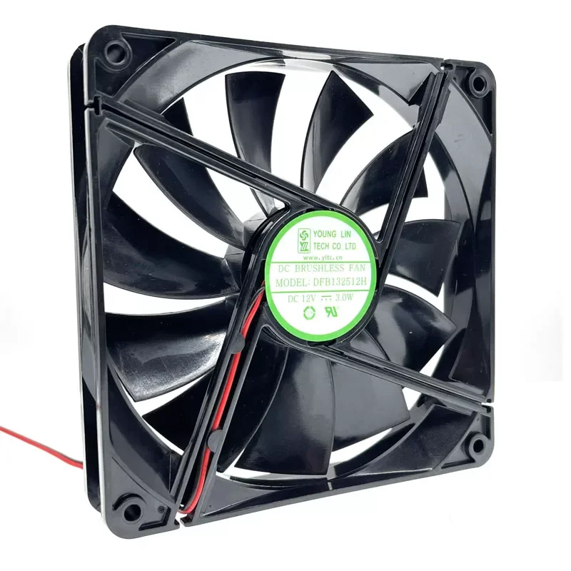 

Replace DFB13512H 135mm PSU Chassis Cooling Fan DC 12V 0.28A 1800RPM 13525 135X135X25mm 2 Wires Dual Ball Bearing