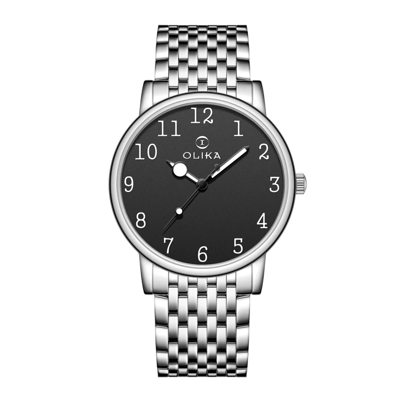 2023 OLIKA Luxury Stainless Steel Couple Watches Fashion Quartz Watch for Men and Woman Lover's Wristwatch Relogio Masculino