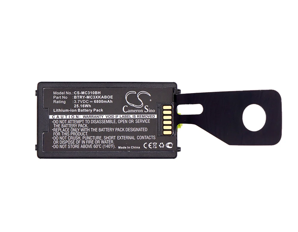 

Cameron Sino 6800mA Battery for Symbol MC3100,MC3190,MC3190G,MC3190-G13H02E0,MC3190-GL4H04E0A 82-127912-01,BTRY-MC3XKABOE