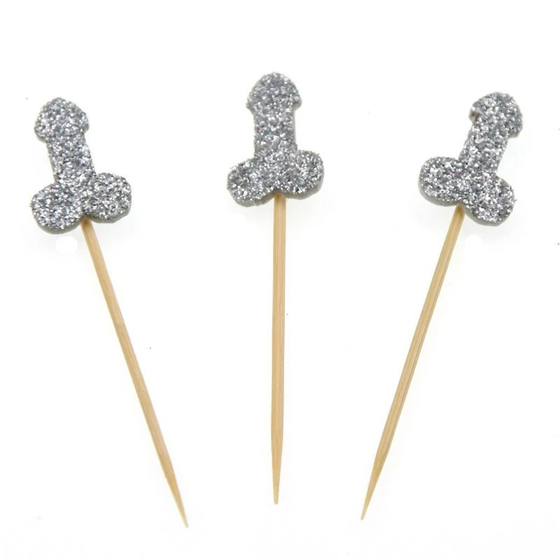 12 шт. Блестящий пенис Вилли торт Кекс Топпер Свадебные подарки для взрослых