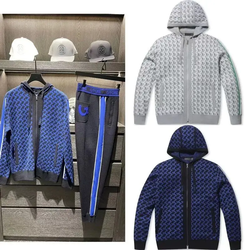 

Autumn and Winter New Golf Men's Sweater Thickened Knitted Coat Pattern Fashion Design Version Outdoor Sports Warm 고어 남성복