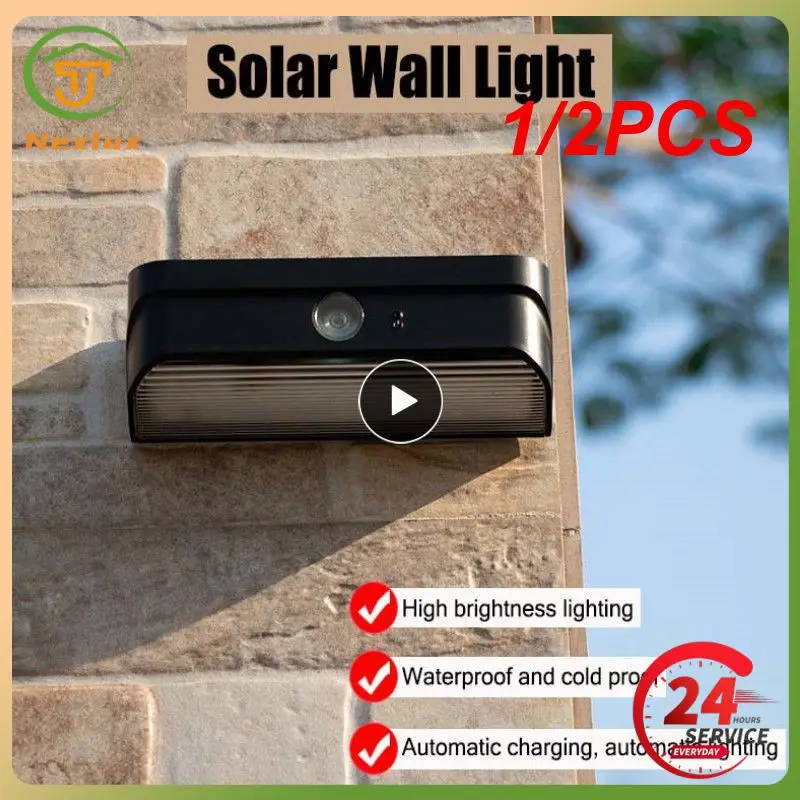 

Уличный светодиодный светильник на солнечной батарее, 1/2 шт., Уличный настенный светильник с отражателем движения на солнечной батарее, садовое освещение, наружное освещение