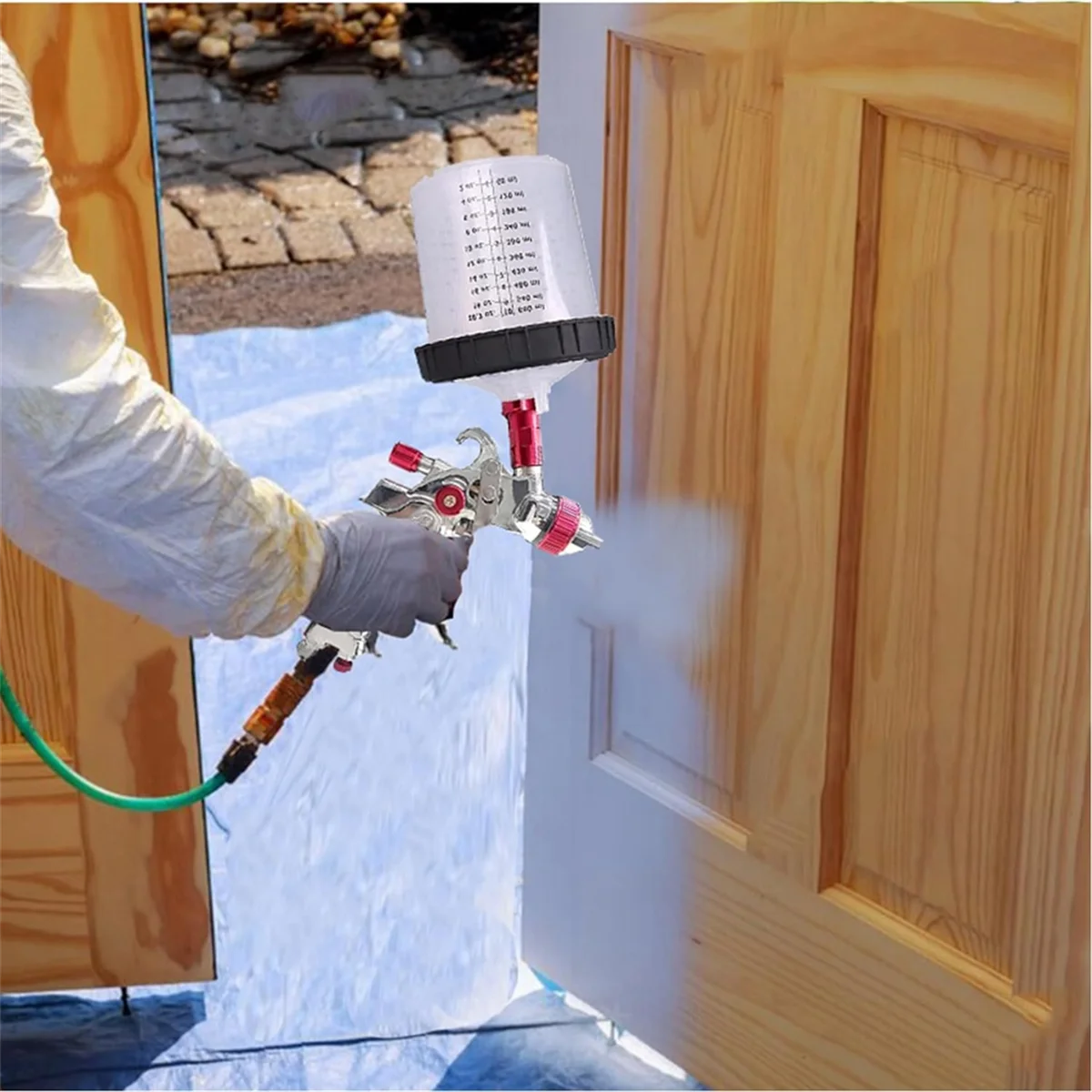 Вкладыш для чашки смешивания распылителя краски и система крышек распылителей