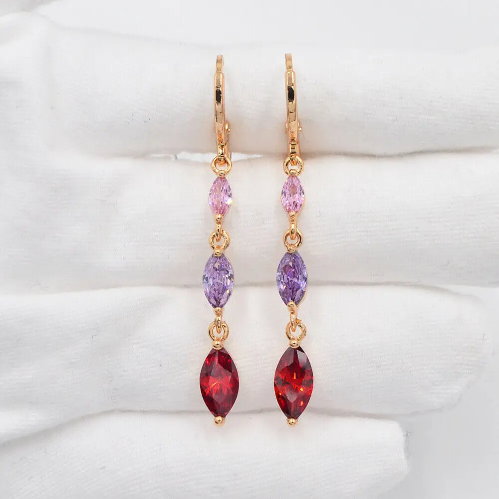 Высококачественные женские модные тонкие Линейные серьги-подвески золотого