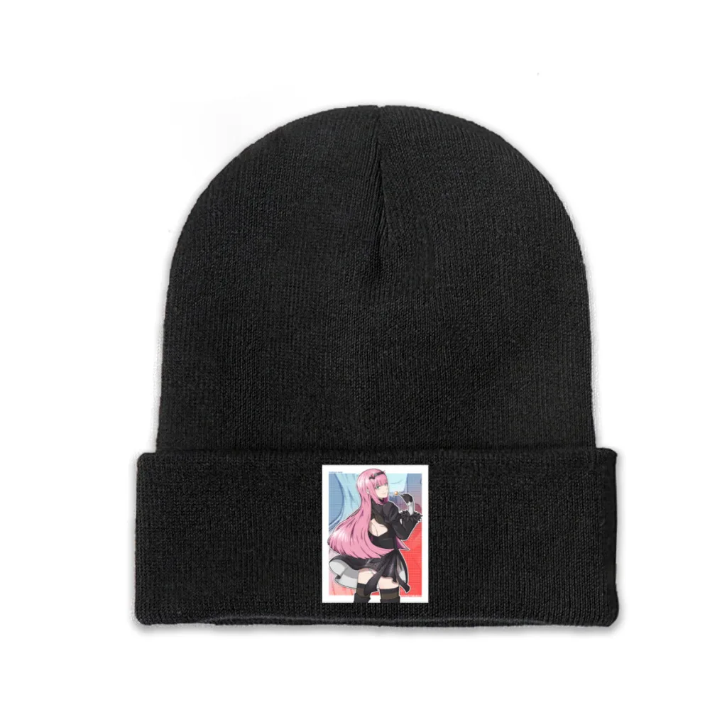 

Darling in The Franxx Zero Two Knitted Hat Women's Men's Beanie Autumn Winter Hats Polyester Casual Cap