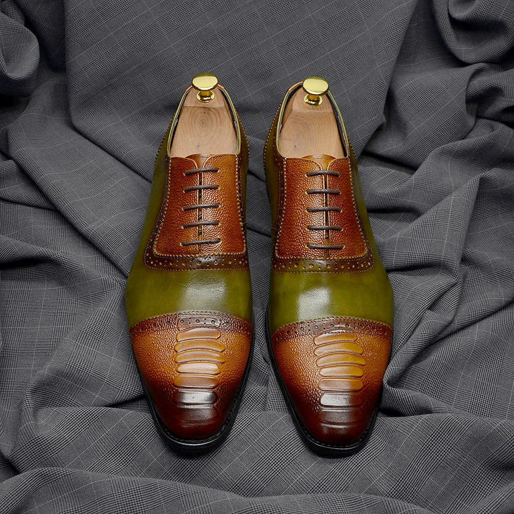 Классические свадебные туфли в европейском стиле для мужчин Натуральная Воловья