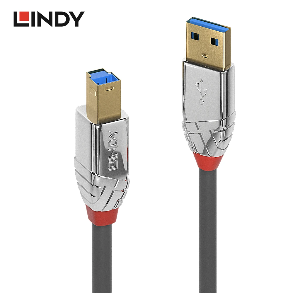 

LINDY Cromo Line High Speed USB Printer Cable USB 3.0 Type A Male to 3.0 B Male for Canon Epson HP Label Printer DAC USB Printer