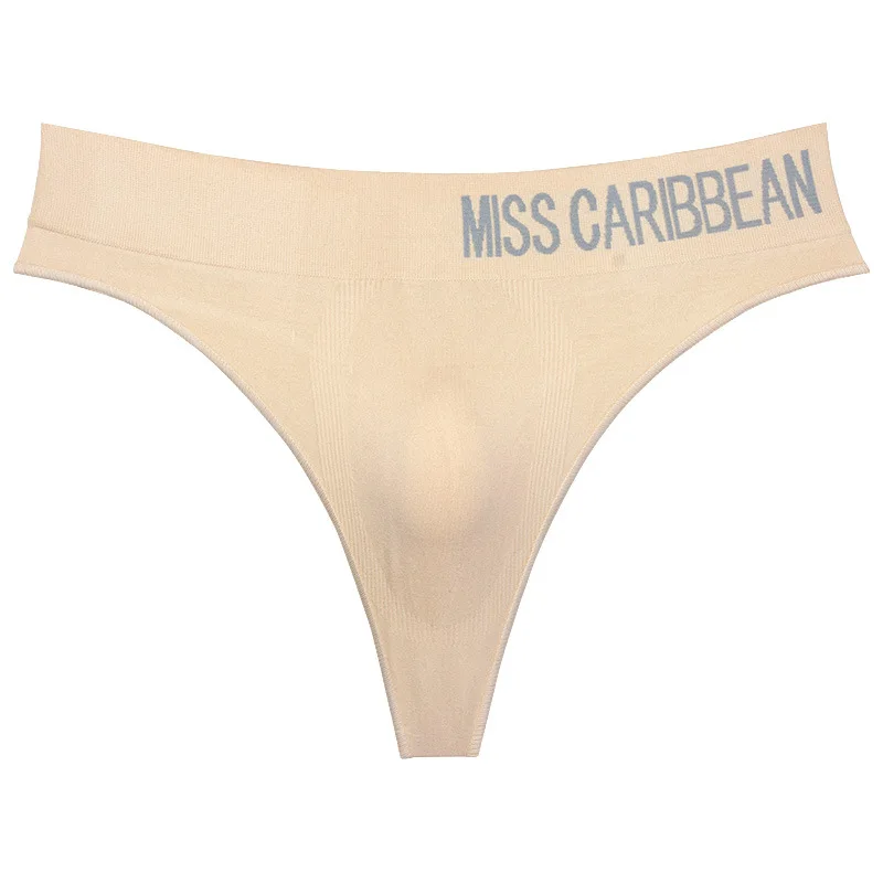 

Men's Underwear Sexy Thong Low Waist U Convex G String Comfortable Thin Sports Seamless Elastic T-pants Male Lingerie Large Size