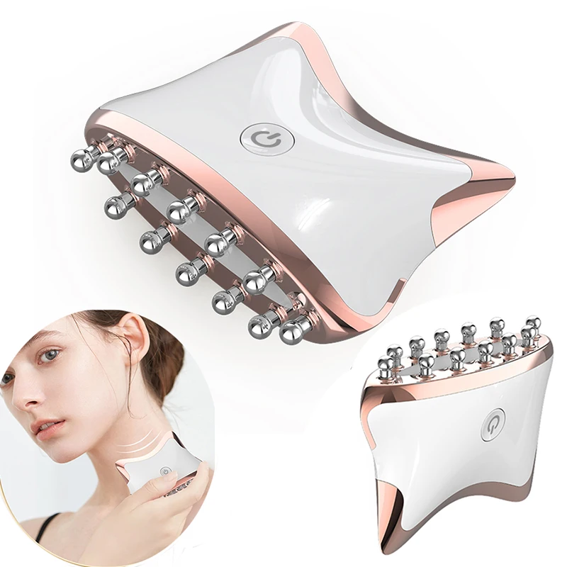

EMS Microcurrent Guasha LED Light Face Neck Body Lifting Anti-Wrinkle Beauty Head Relaxation Massager Skin Rejuvenation Device