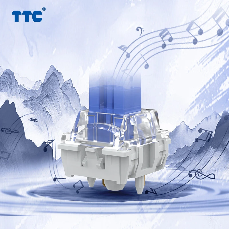 Фото Механические переключатели TTC Brother V2 Tactile Clicky 5-контактные, предварительно смазанные, для DIY-клавиатур с горячей заменой, аксессуары для игровых клавиатур №3
