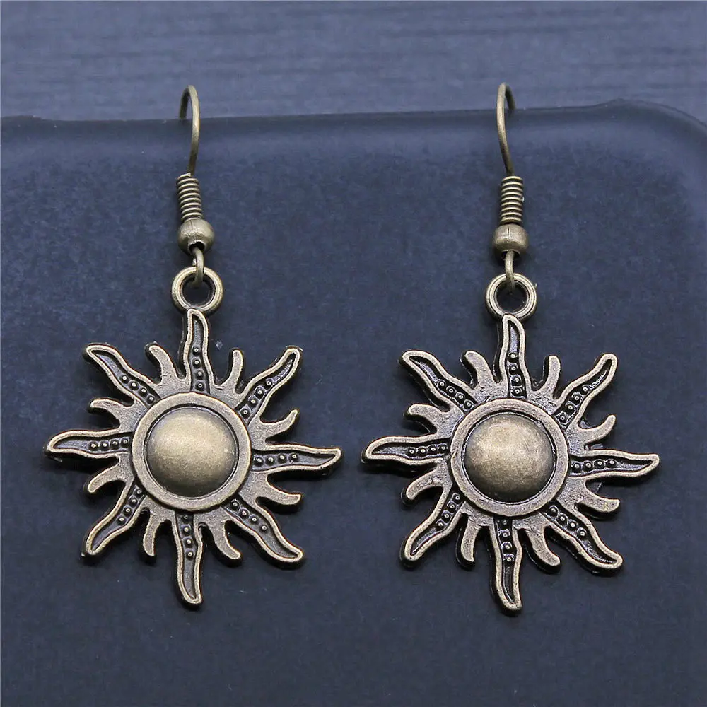 Размер серьги 18x19 мм украшения солнце снежинки ювелирные изделия висячие сделай