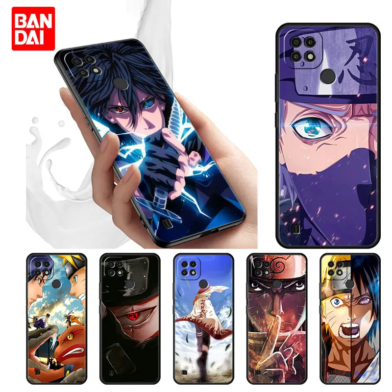 

Naruto Kakashi Case for Realme C21 C21Y C25 C25s C15 C11 C17 C3 C20 5 6 7i 8i 8 8Pro Narzo30A Black Silicone Matte Cover Phone