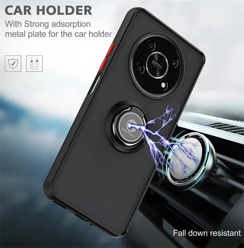 

Honor X30 HonorX30 5G Case Shockproof Magnetic Stand Ring Holder Armor Hard Back Cover Phone Case for Honor X30 HonorX30 5G