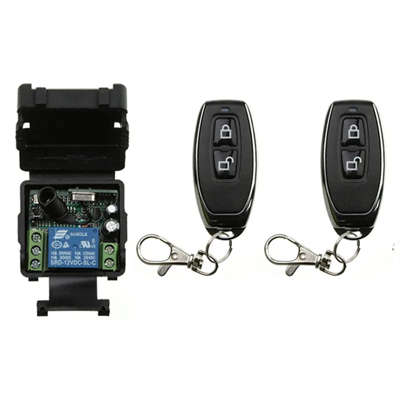Лидер продаж, релейный переключатель дистанционного управления 12 В, 24 В, 1 канал, 1 канал, 10 А, беспроводной переключатель, модуль приемника дистанционного управления и радиочастотный передатчик