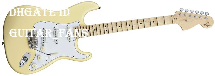 

Custom Vintage White Cream Yngwie Malmsteen Scalloped maple fingerboard Big Head ST 6 string electric guitar guitarra