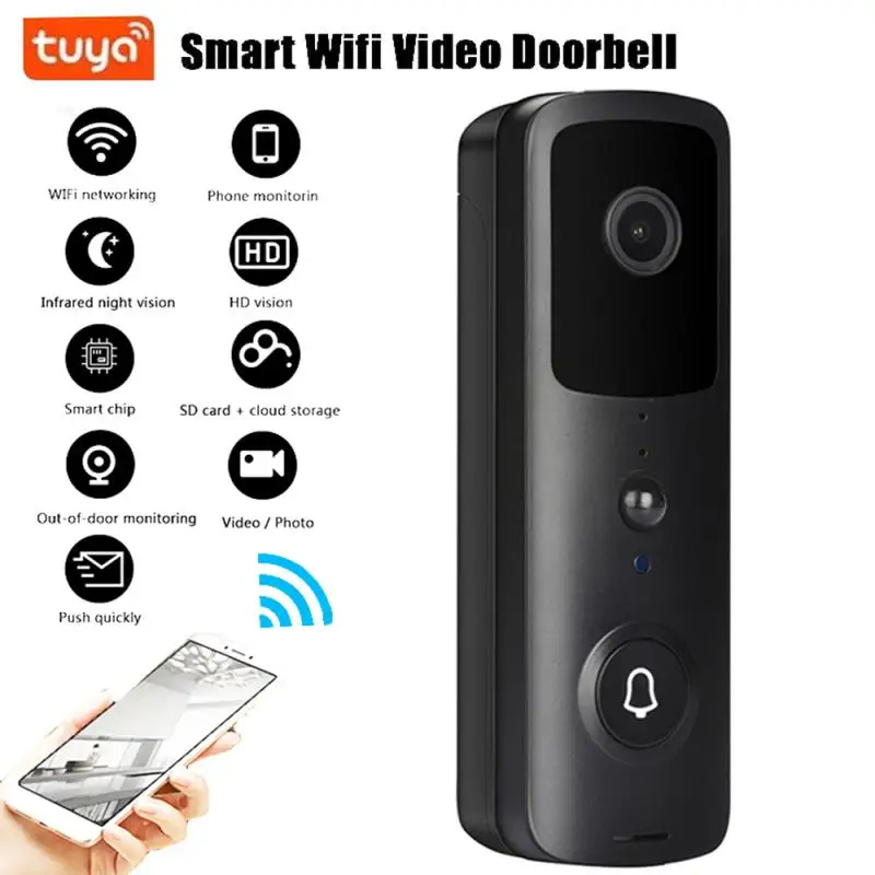 

V30 Smart Doorbell Waterproof Night Vision Video Door Bell Tuya Home Security 1080P Video Intercom IR Night Vision Intercom