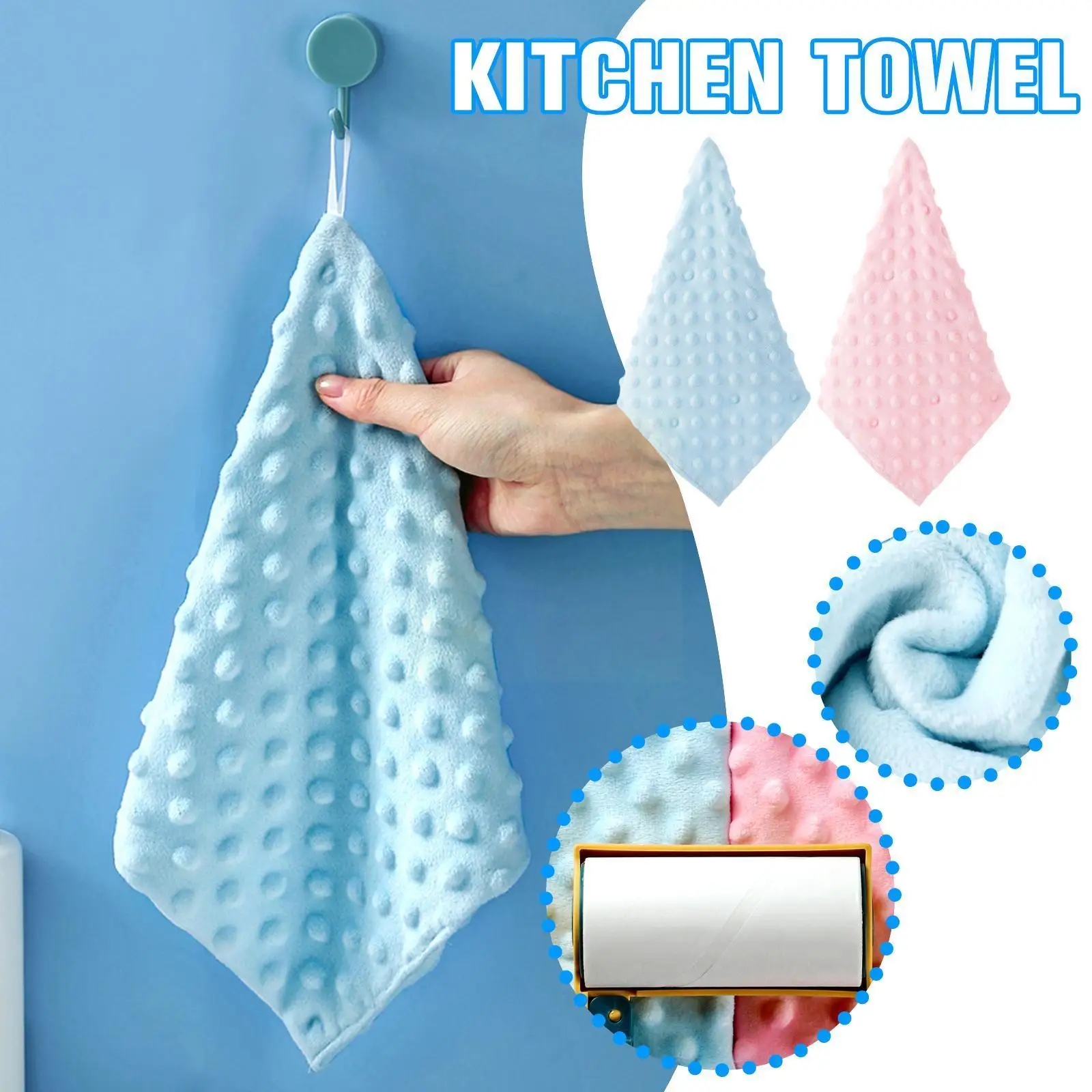 

Hand Towel For Kitchen Bathroom Thickened Double Layer Soft Super Quick Dry Absorbent Dish Cloths Towels Cleaning Cloth A8p4