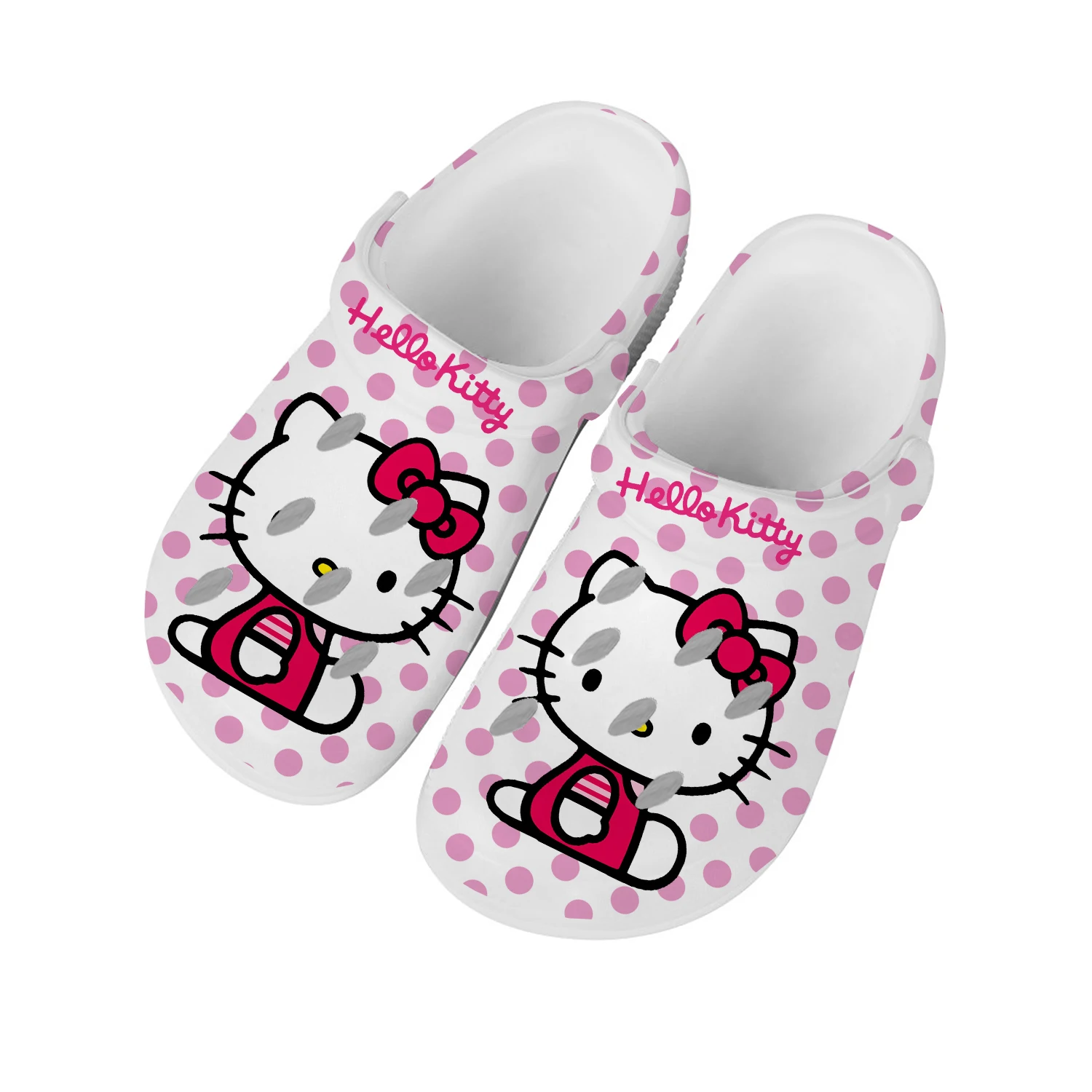 

Hello Cat Home Clogs Hot Anime Cartoon Mens Womens Teenager Cotton Custom Built Water Shoes Garden Beach Hole Slippers Sandals