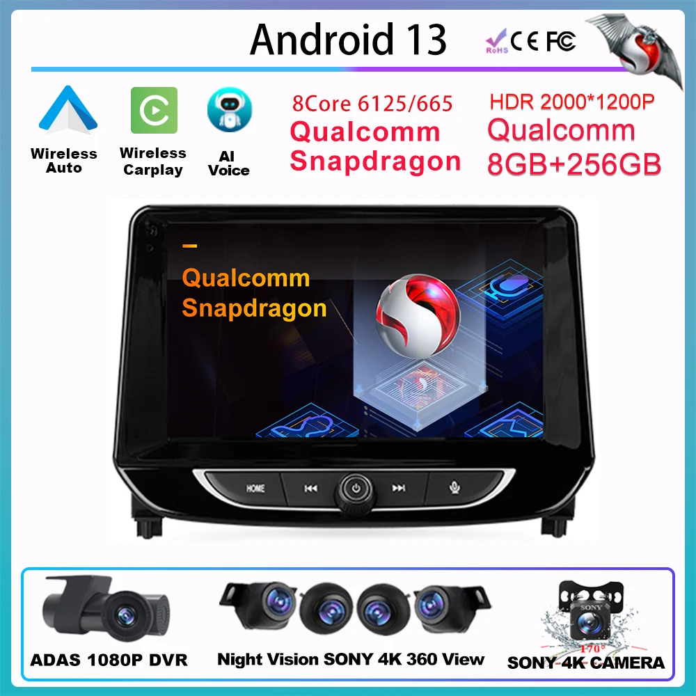 

Android-плеер Qualcomm Snapdragon для Chevrolet Tracker 4 2019-2022, навигация GPS, Android, автомобильное радио, стерео, камера для автомобиля