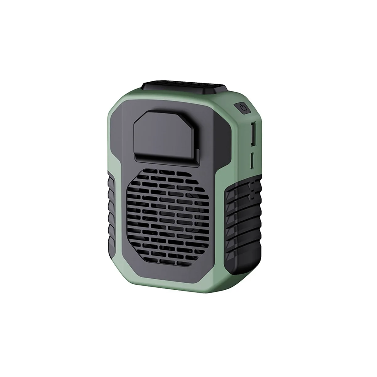 

Портативный мини USB-вентилятор на шею, кондиционер для спорта на открытом воздухе, охлаждение, зеленый + черный