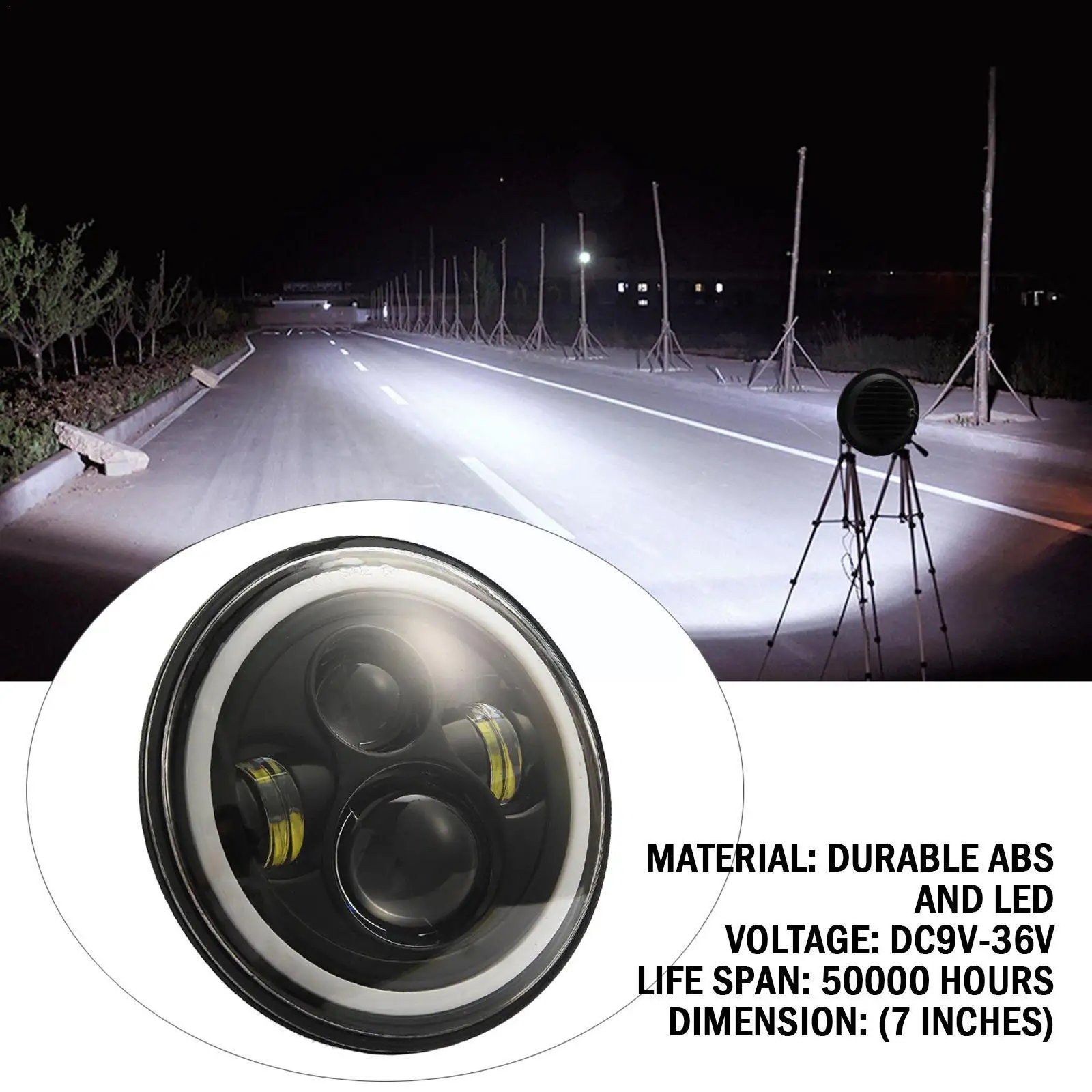 

1 шт. светодиодный ные лампы для фар 7 дюймов круглые мотоциклетные светодиодные фары угол глаз 12 В 24 в сигнал поворота для Lada Niva Urban Offroad 4x4 K4C2