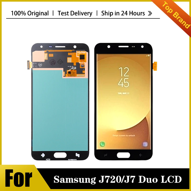ЖК-дисплей 5,5 дюйма с сенсорным экраном и дигитайзером в сборе для Samsung Galaxy J720, J7 Duo 2018, J7 2018, J720F с инструментами, 1 шт.