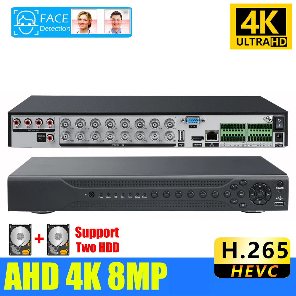 8mp Xmeye Analog Surveillance Video Recorder 16 Channel 4k