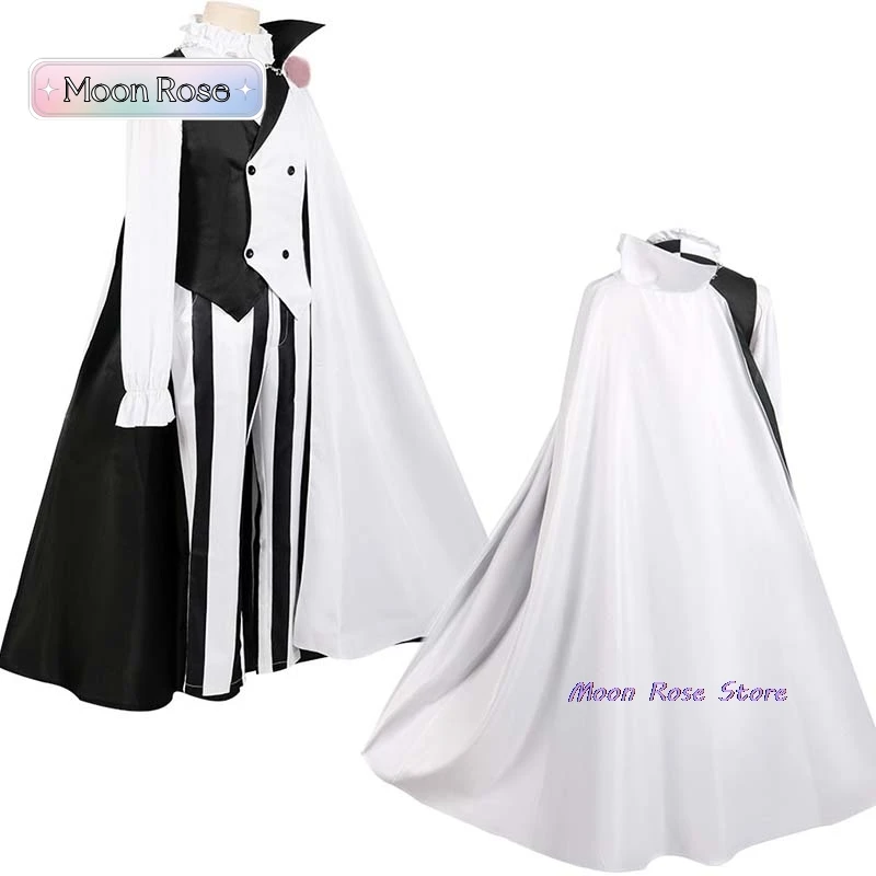 Nikolai Gogol Cosplay Costume Anime Bungou BSD Season 4 Cloak Cape Uniform Suit Wig Halloween