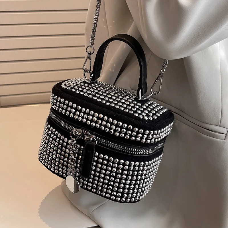 

Popular One-shoulder Small Bag Women's Bag 2022 New Fashion All-match One-shoulder Bag Niche Diamond Bag Chain Messenger Bag