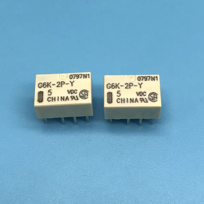 Новое реле 10 шт./лот G6K-2P-Y-5VDC G6K-2P-Y-5V G6K-2P-Y-DC5V G6K-2P-Y 5VDC 1A 8Pin