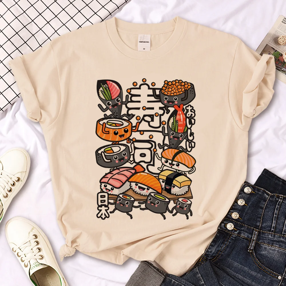 

Sushi Shirt t shirt women funny graphic manga tshirt female 2000s comic clothes