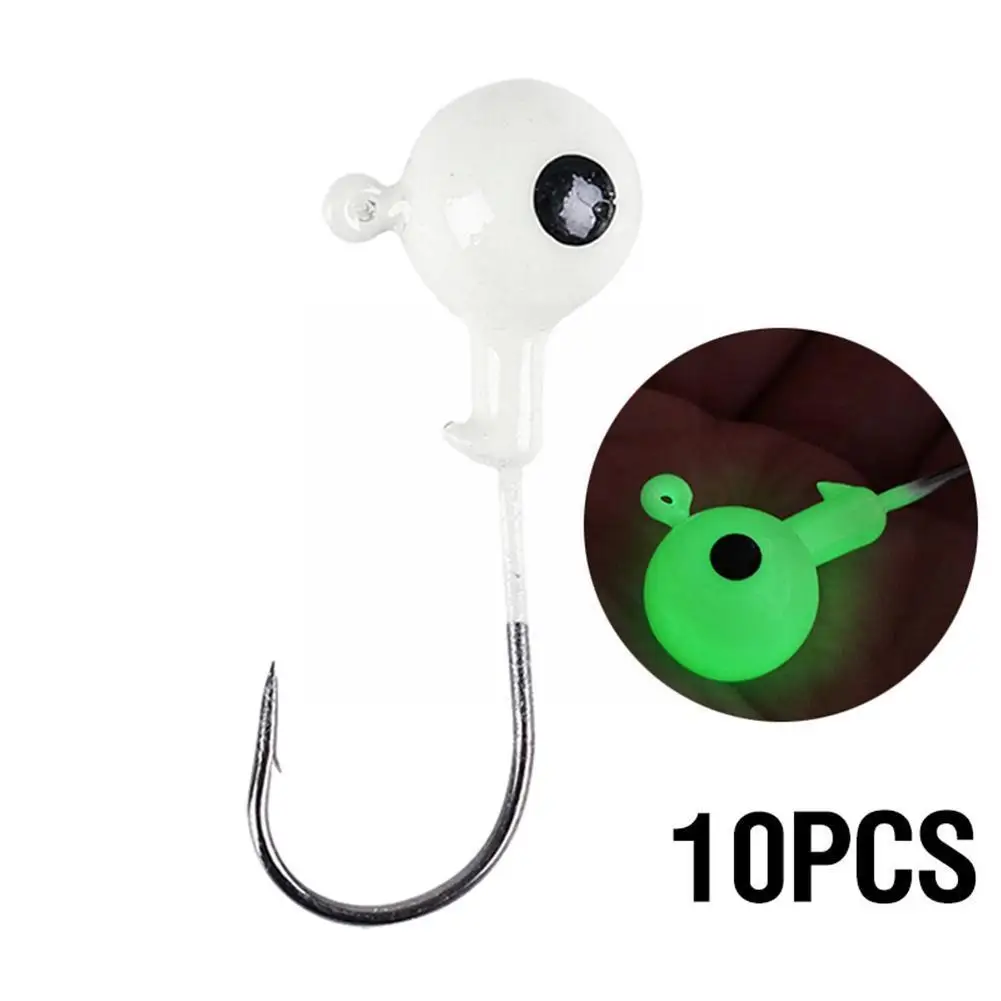 

10 шт. рыболовный крючок с головой, рыболовный крючок, цветная приманка, Твердые Мягкие приманки в виде червя, снасть, рыболовная снасть S1W0