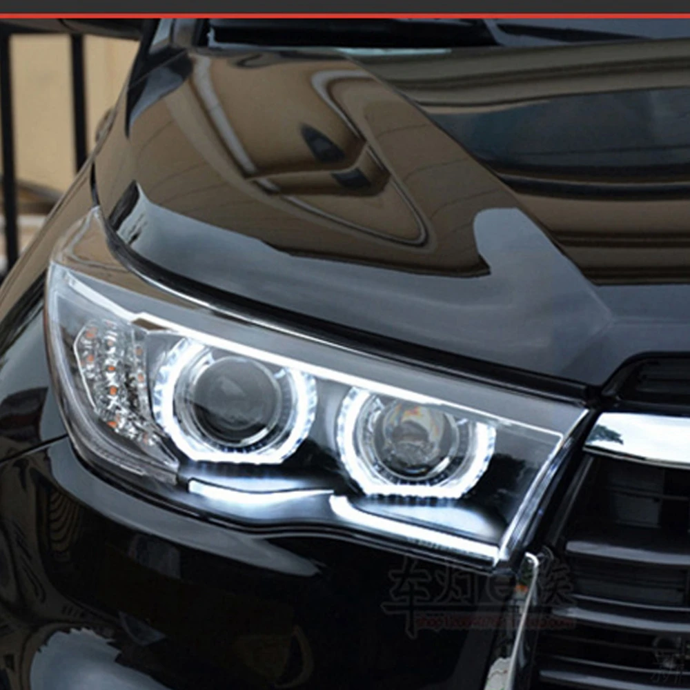 Автомобильные передние фары для Toyota Highlander 2015-2017 Орлиный глаз новые модели