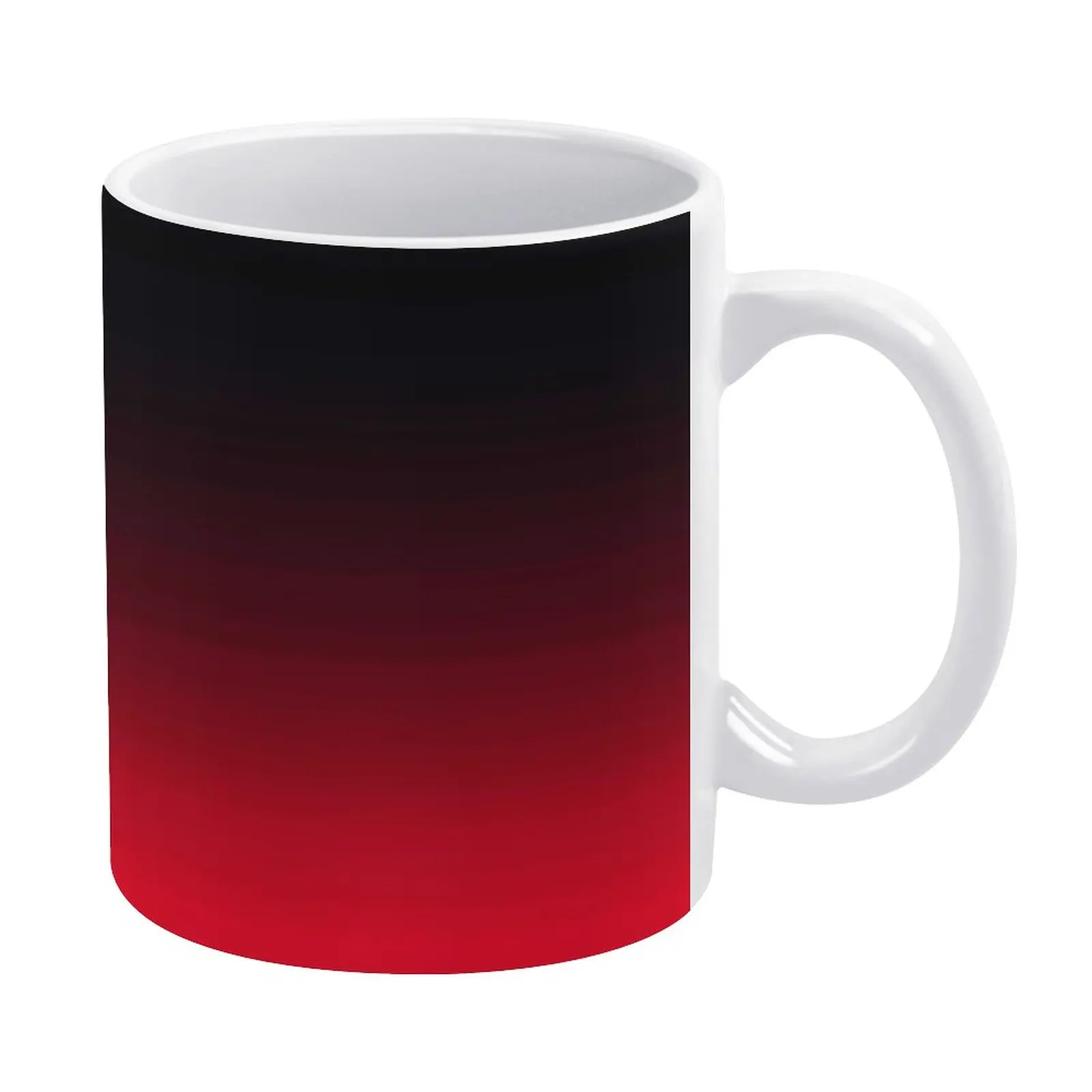 

Bright Red And Black Ombre Mug Minimalist Gradient Wholesale Mug Retro Porcelain Hot Chocolate Cups