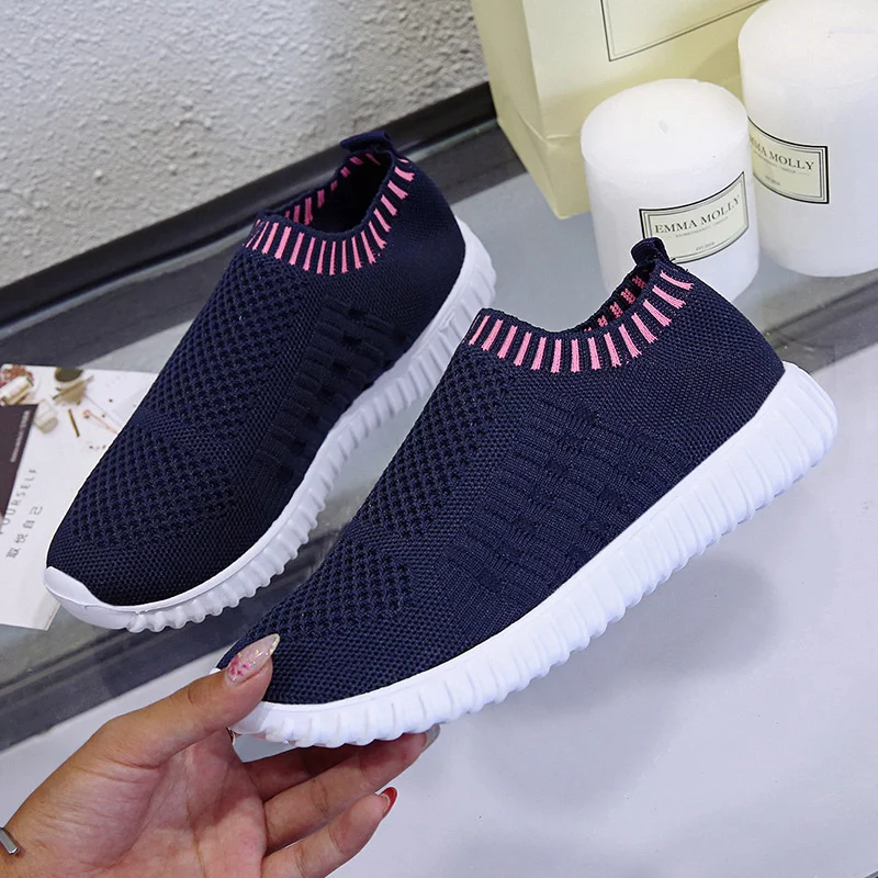 2023 Mesh Sneakers Women Casual Shoes Fashion Sneakers Women Flats Slip on Sock Trainers Ladies Zapatos De Mujer