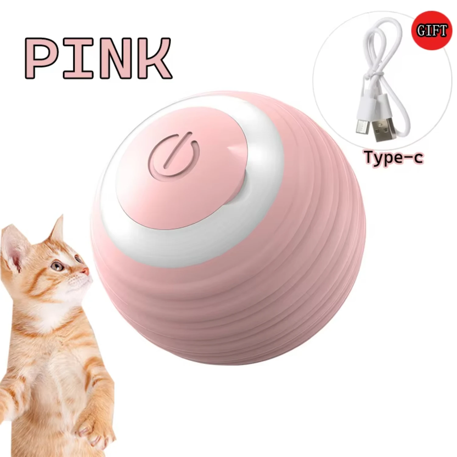 USB 충전 ljub이iegel 대화형 고양이 장ät 공 360° ° 자동 회전 롤링 볼네세서리 반려동물 물건