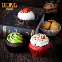 mini size chocalate paper liners baking muffin cake cupcake cases paper liners solid color cake decoration accessories cake mold