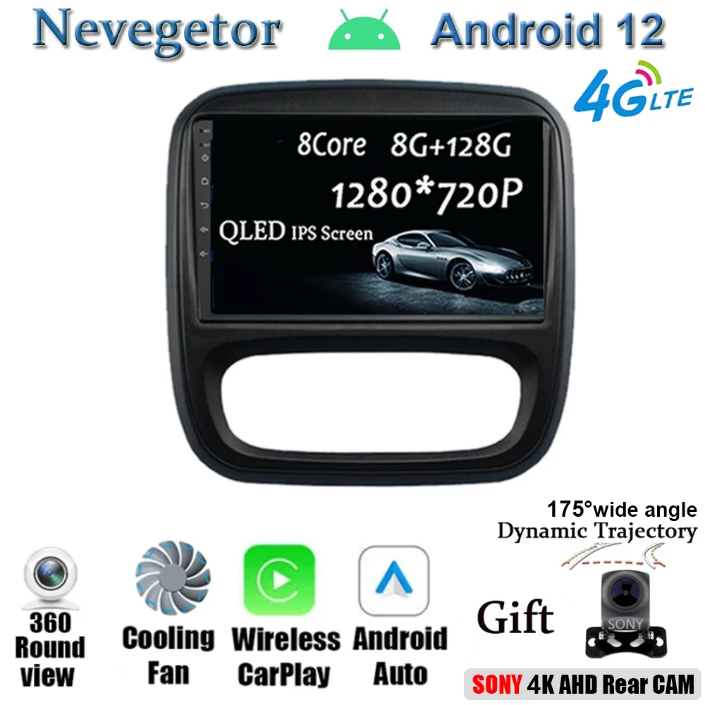 Автомобильная аудиосистема Android12 для Renault Traffic3 2014-2021 Opel Vivaro B 2014-2018 мультимедийный