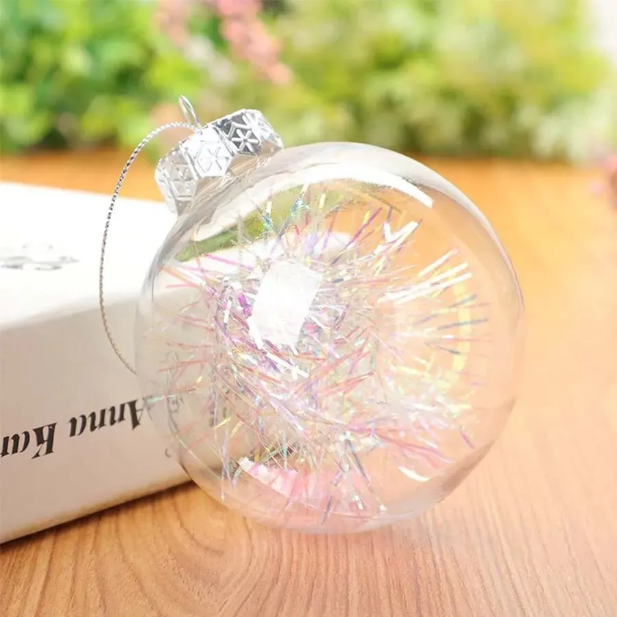 6 шт. стиль случайный прозрачный открытый фотошар шар для рождества детский