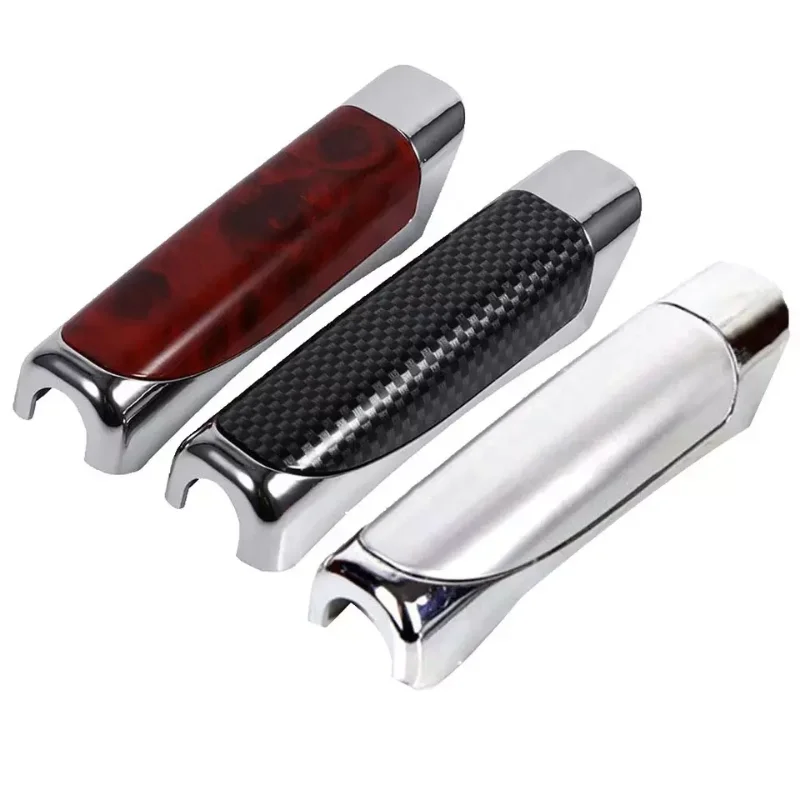 

Universal Car Handbrake Protect Cover Styling Wooden Carbon Fiber Decor High Quality ABS Smooth Interior Accessory