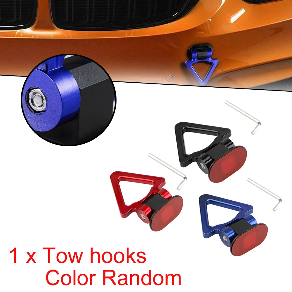 

Car Accessories Triangle Track Racing Style Tow Hook Look Decoration Universal ABS Plastic Towing Hook Car Exterior Accessories
