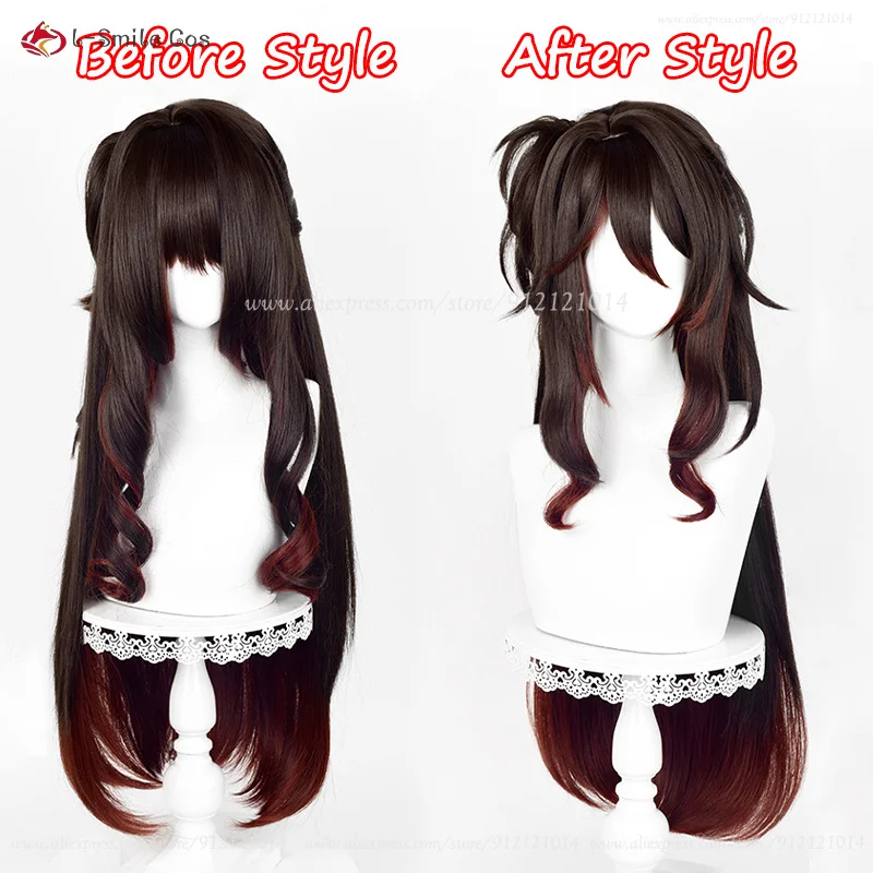 Fugue Tingyun Косплей Парик 83 см Длинный Коричневый Смешанный Аниме Парики Хвост