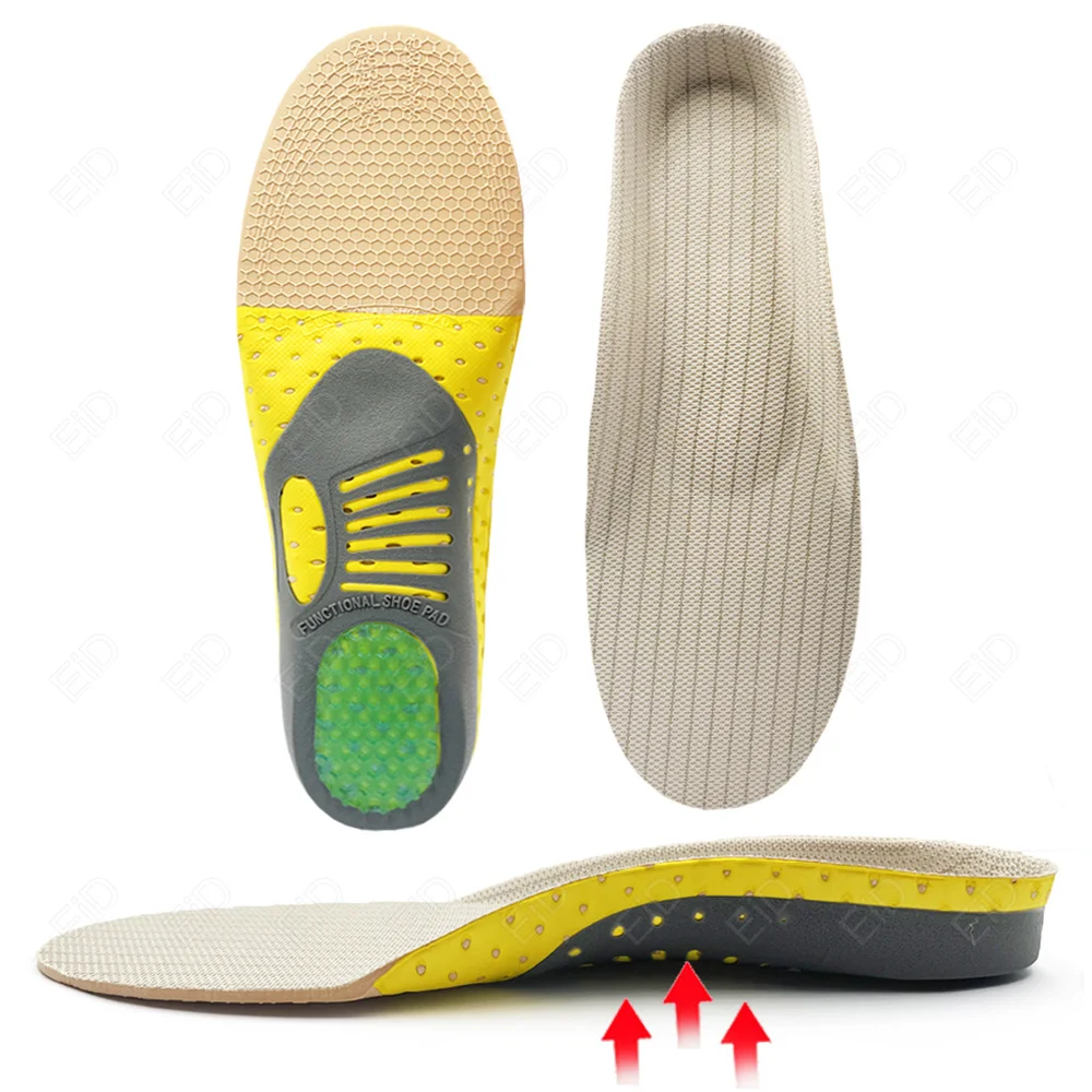 PVC Orthotic Insoles for feet Flat Feet Arch Support Shoe Pads Insoles orthopedic Shock-Absorption Feet Cushion for Men Women