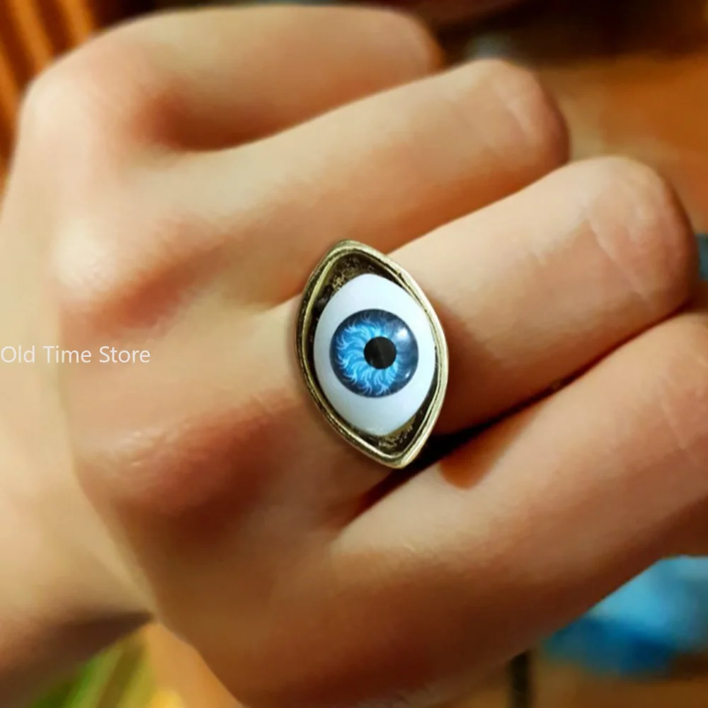 Кольца с глазным яблоком в стиле панк для мужчин и женщин Винтажные Ювелирные