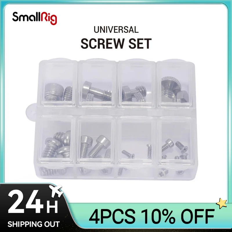

SmallRig Full Kit of 26 Screw Set Mounting Screws for Camera Cages, Handles, Plates Includes 1/4”, 3/8”, M2, M2.5, M3/M4 AAK2326