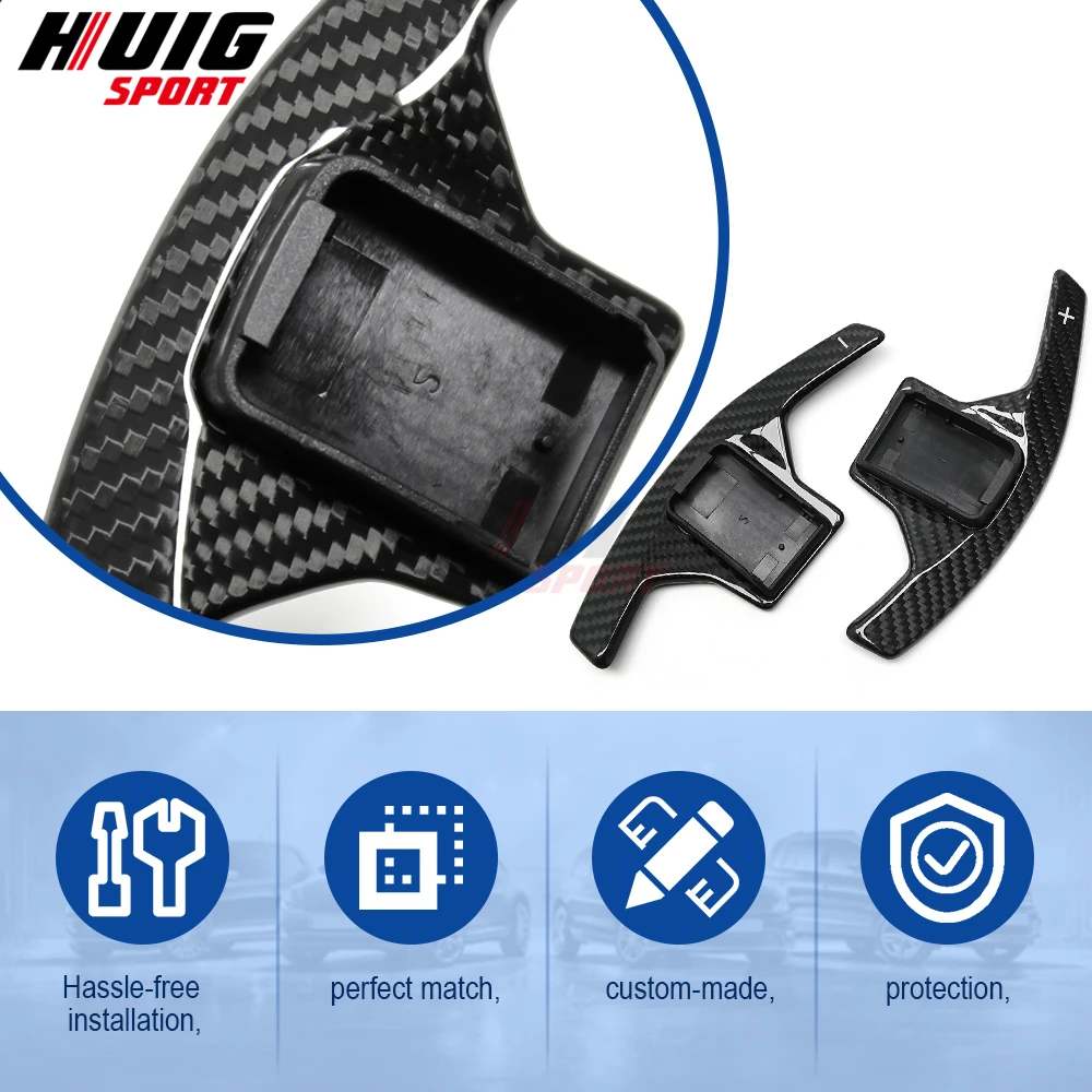 Углеродное волокно автомобильный руль лопастной рычаг переключения передач