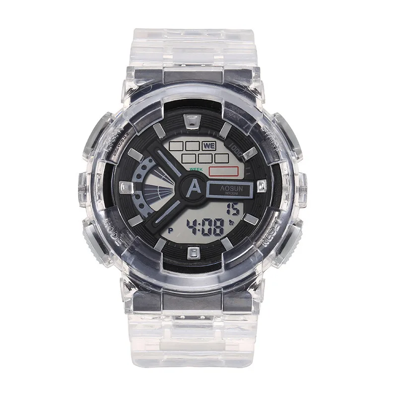 Sports watch men's fully automatic waterproof non mechanical watch